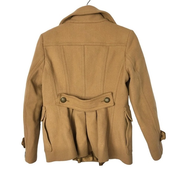 Kristen Black Petite Camel Brown Wool Peacoat 8P - Picture 3 of 6